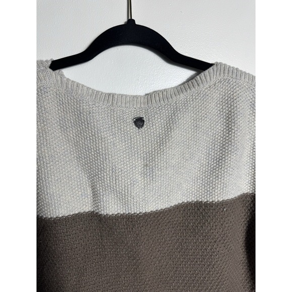 KÜHL Women's XL Colorblock Sweater Merino Wool Blend Crew Neck Pullover - Picture 8 of 12